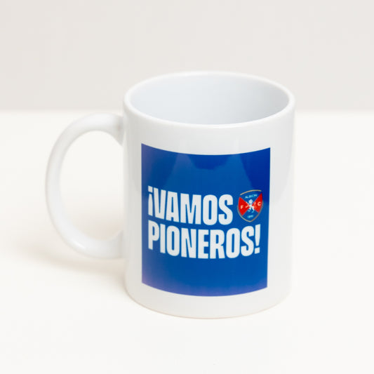 Taza "¡Vamos Pioneros!"